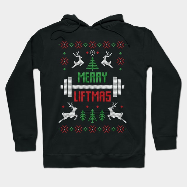 Merry Liftmas Gym Lift Sport Xmas Gift Ugly Hoodie by Gufbox